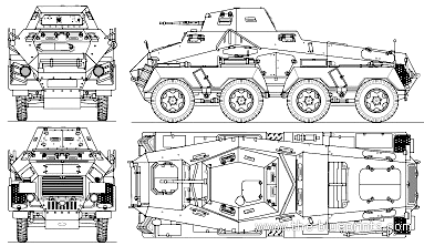 Танк Sd.Kfz. 231 Schwerer Panzerspahwagen 8-Rad - чертежи, габариты, рисунки