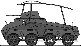 Tank Sd.Kfz. 232 - drawings, dimensions, figures