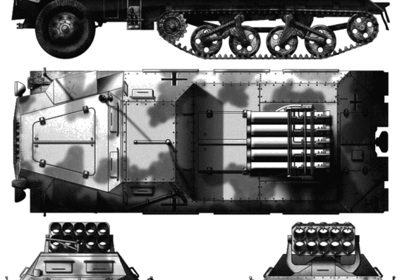 Tank Sd.Kfz. 4 - drawings, dimensions, figures