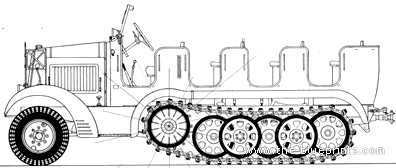 Tank Sd.Kfz. 6 5t - drawings, dimensions, figures
