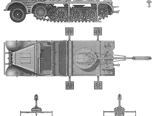 Танк Sd.Kfz. 91 18t - чертежи, габариты, рисунки