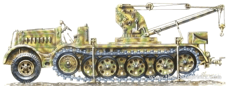 Tank Sd.Kfz. 9 Famo 18ton + Bilstein - drawings, dimensions, pictures