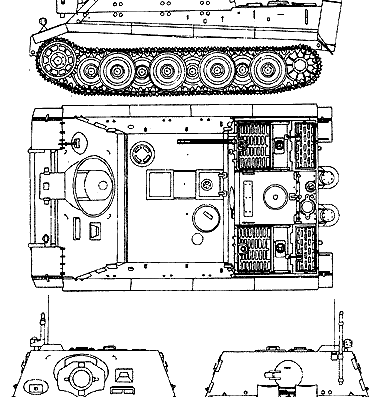 Tank Sd.Kfz. Sturmpanzer VI Sturmtiger - drawings, dimensions, pictures