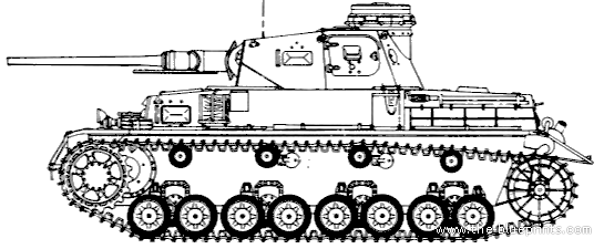 Танк Sd. Kfz. 161 Pz.Kpfw.IV 50mm - чертежи, габариты, рисунки