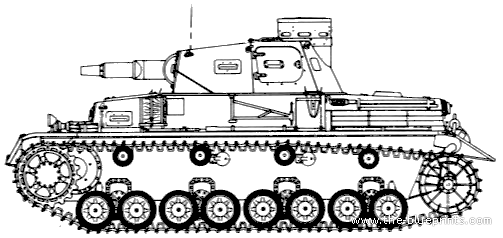 Танк Sd. Kfz. 161 Pz.Kpfw.IV Ausf.A - чертежи, габариты, рисунки
