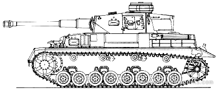 Танк Sd. Kfz. 161 Pz.Kpfw.IV Ausf.G - чертежи, габариты, рисунки