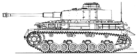 Танк Sd. Kfz. 161 Pz.Kpfw.IV Ausf.H - чертежи, габариты, рисунки