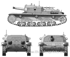 Танк Semovente 75-18 M40-M41 - чертежи, габариты, рисунки