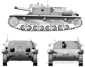 Tank Semovente 75-18 M40 - drawings, dimensions, figures
