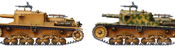 Tank Semovente M40 SPG - drawings, dimensions, figures