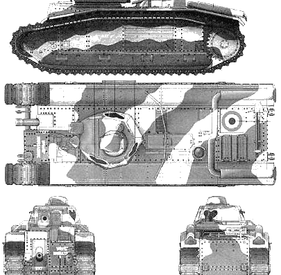 Tank Shar B1 - drawings, dimensions, figures