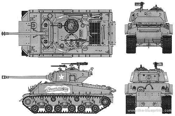 Tank Sherman - drawings, dimensions, pictures