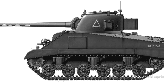 Tank Sherman Firefly - drawings, dimensions, pictures
