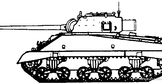 Танк Sherman VC Firefly (1944) - чертежи, габариты, рисунки