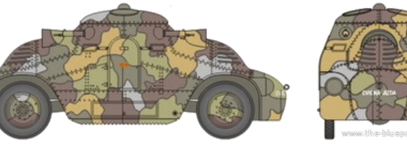 Tank Skoda PA.II - drawings, dimensions, figures