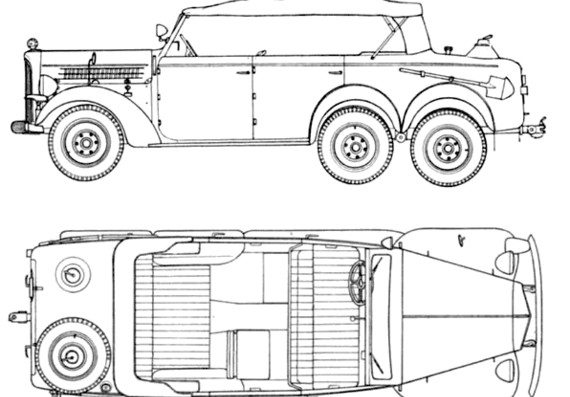 Танк Skoda type 903 Staff Car - чертежи, габариты, рисунки