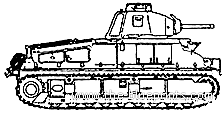Танк Somua S35 Light Tank - чертежи, габариты, рисунки