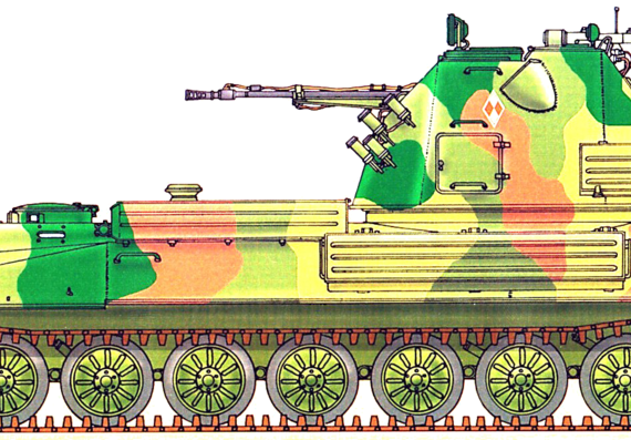 Tank Sopel AA SPG MT-LB - drawings, dimensions, figures
