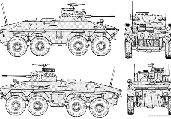 Tank SpPz 2 Luchs A1 - drawings, dimensions, figures