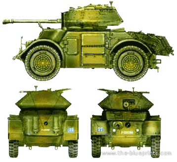 Танк Staghound Mk.III - чертежи, габариты, рисунки