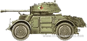 Танк Staghound Mk.III Armoured Car - чертежи, габариты, рисунки