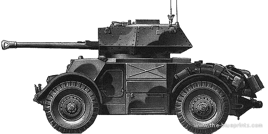 Танк Staghound Mk III - чертежи, габариты, рисунки
