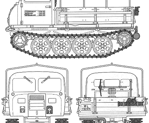 Tank Steyer RSO-01 - drawings, dimensions, figures