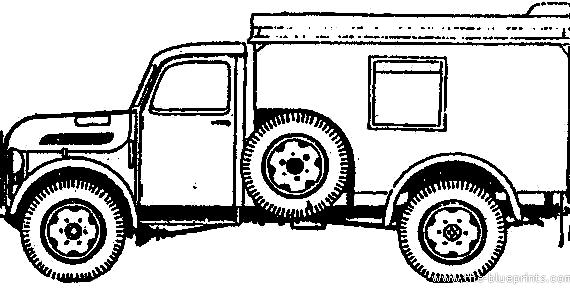 Танк Steyr 1500 Ambulance - чертежи, габариты, рисунки