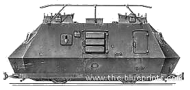 Танк Steyr K2670 Armoured Train - чертежи, габариты, рисунки