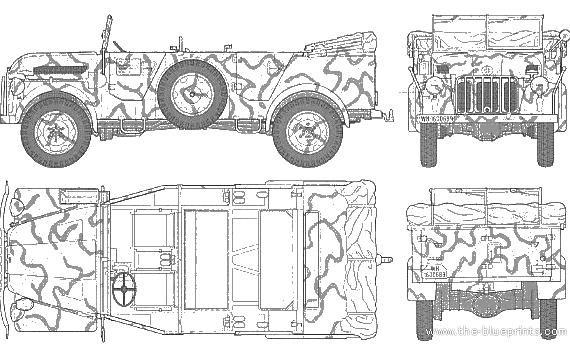 Steyr Type 1500 A tank - drawings, dimensions, figures