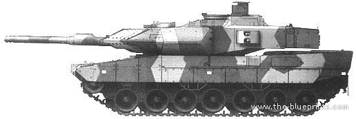 Танк Strv.122 - чертежи, габариты, рисунки