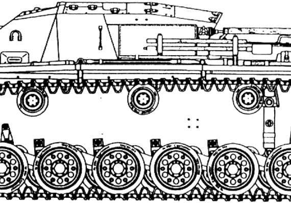 Танк StuG III Ausf E - чертежи, габариты, рисунки