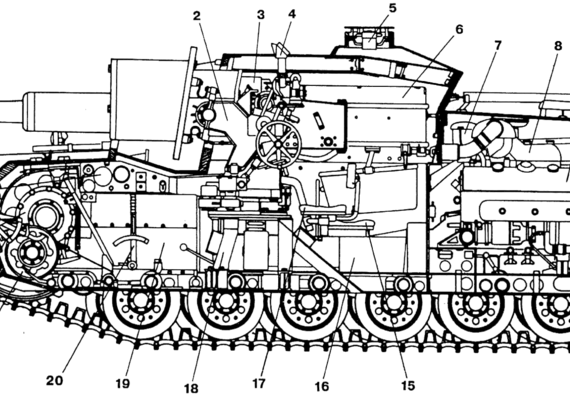 Tank StuG III Ausf F8 - drawings, dimensions, figures