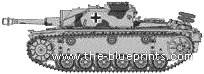 Танк StuH.42 Sturmhaubitze Ausf.G 10.5cm - чертежи, габариты, рисунки