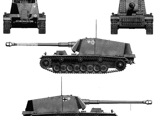 Tank Sturer Emil - drawings, dimensions, pictures