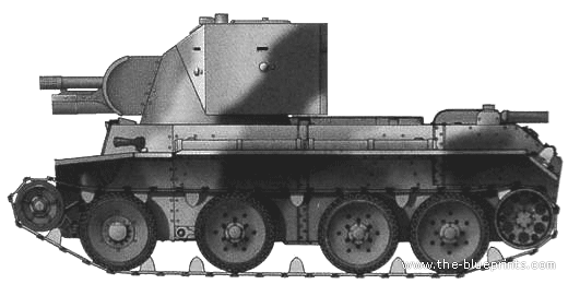 Tank Sturmgeschutz BT-42 - drawings, dimensions, figures