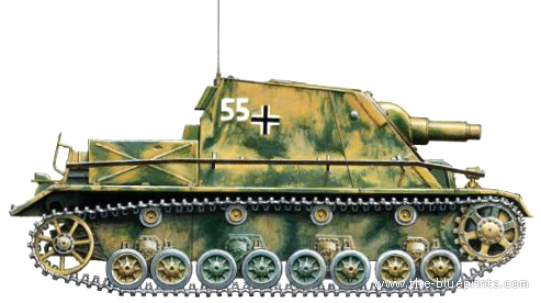 Танк Sturmpanzer IV Brummbar - чертежи, габариты, рисунки