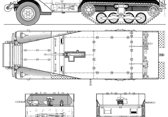 Танк T-16 Hakf Truck - чертежи, габариты, рисунки