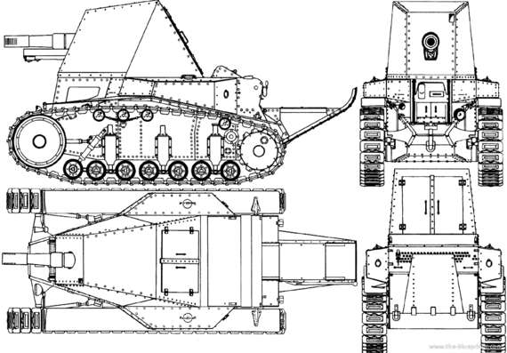 Танк T-18-41 - чертежи, габариты, рисунки