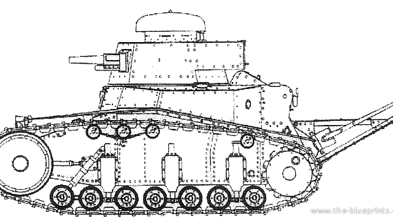 Танк T-18 (1930) - чертежи, габариты, рисунки