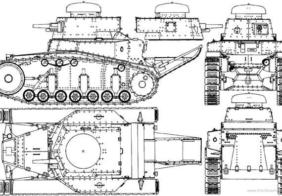 Tank T-18 31 - drawings, dimensions, figures