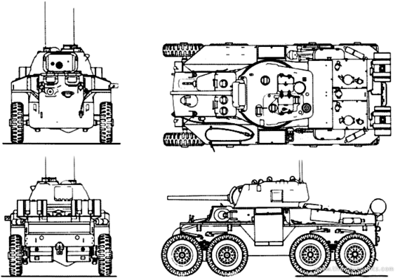T-18 Boarhound tank - drawings, dimensions, figures