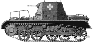Танк T-1KLA Kleiner Panzerbefehlswagen - чертежи, габариты, рисунки