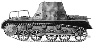 Танк T-1KLA Light Command Tank - чертежи, габариты, рисунки
