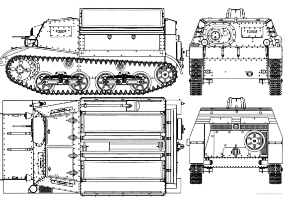 Tank T-20 - drawings, dimensions, figures