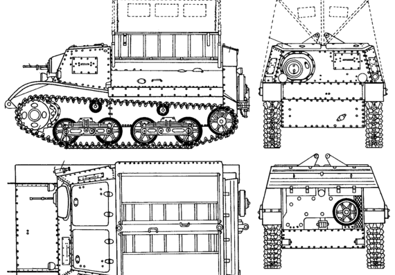 Tank T-20 - drawings, dimensions, figures