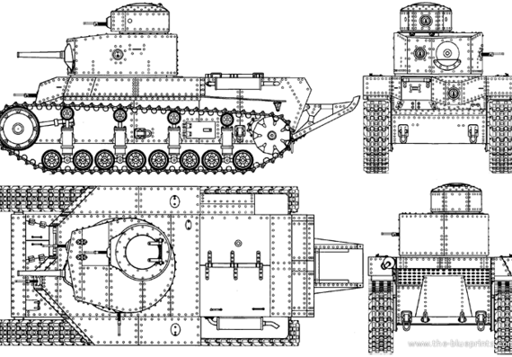 Танк T-24 01 - чертежи, габариты, рисунки