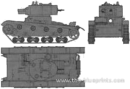 Tank T-26-4 - drawings, dimensions, figures