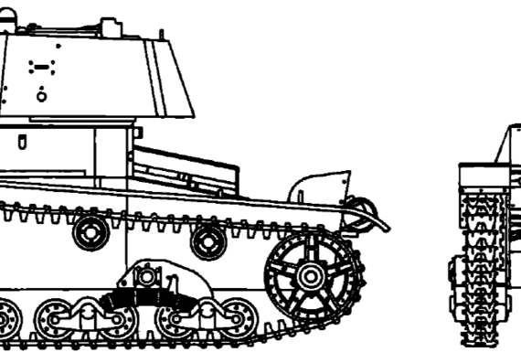 Танк T-26A Model LightTank (1939) - чертежи, габариты, рисунки