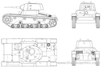 Танк T-26S (1939) - чертежи, габариты, рисунки